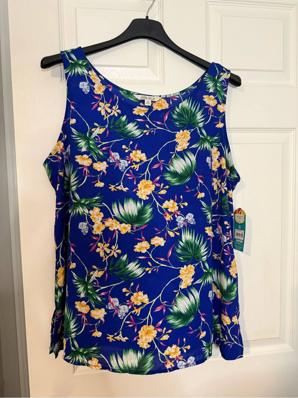 The Pioneer Woman Royal Blue Tropical Floral Tank